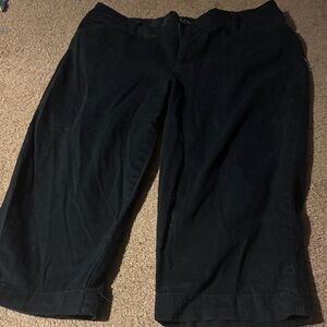 Black Velvet-Look Wide Leg Pants